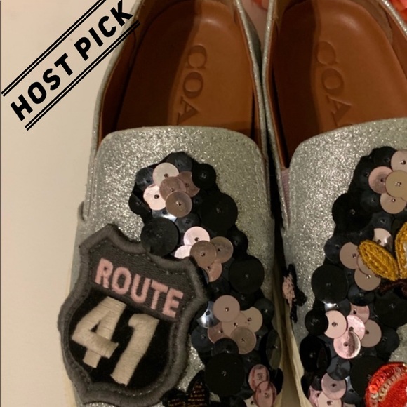 Coach sequined loafers - Picture 4 of 13